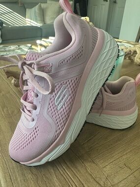 Skechers Light Pink Mesh Lace-Up Sneakers